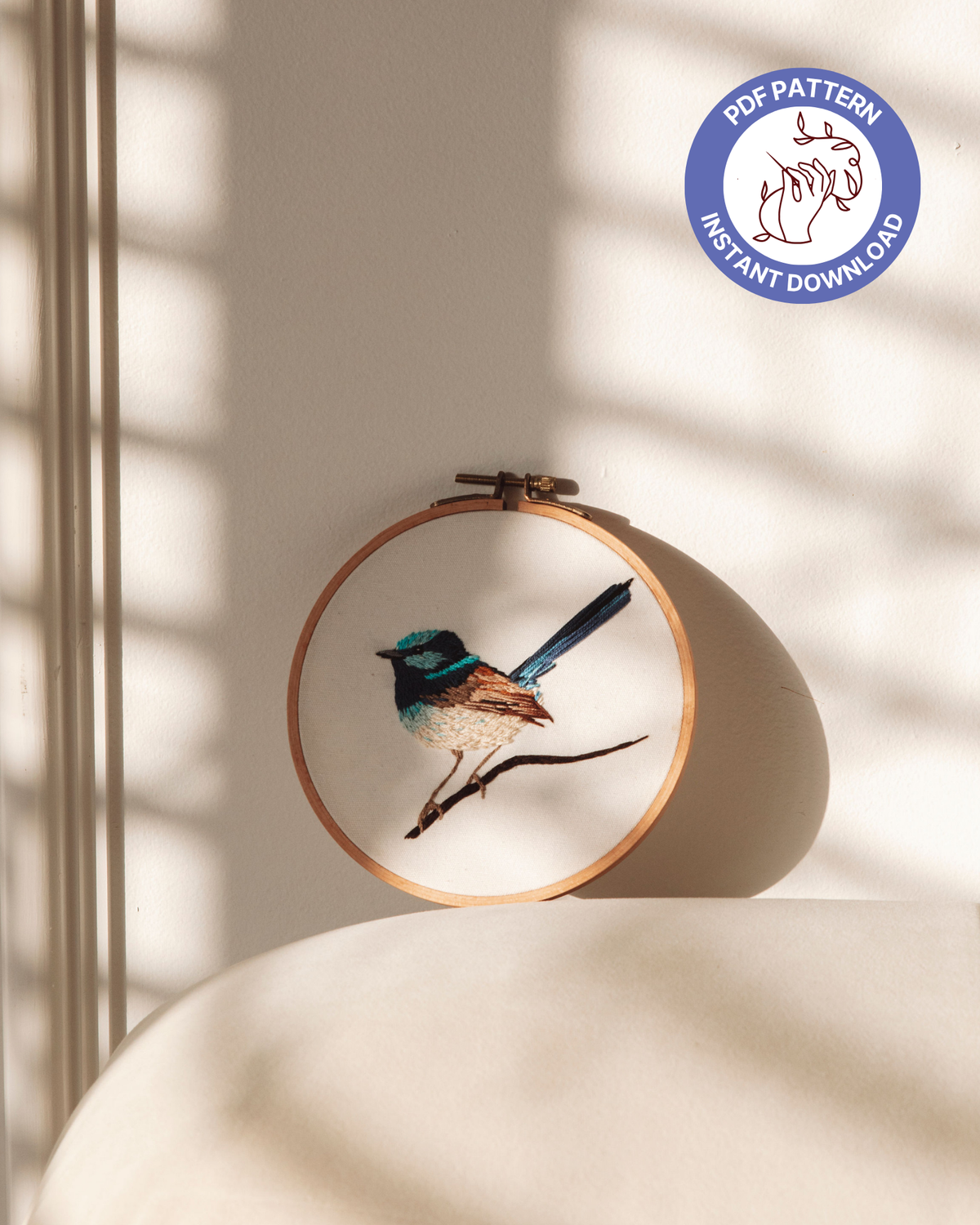Blue Wren PDF Pattern