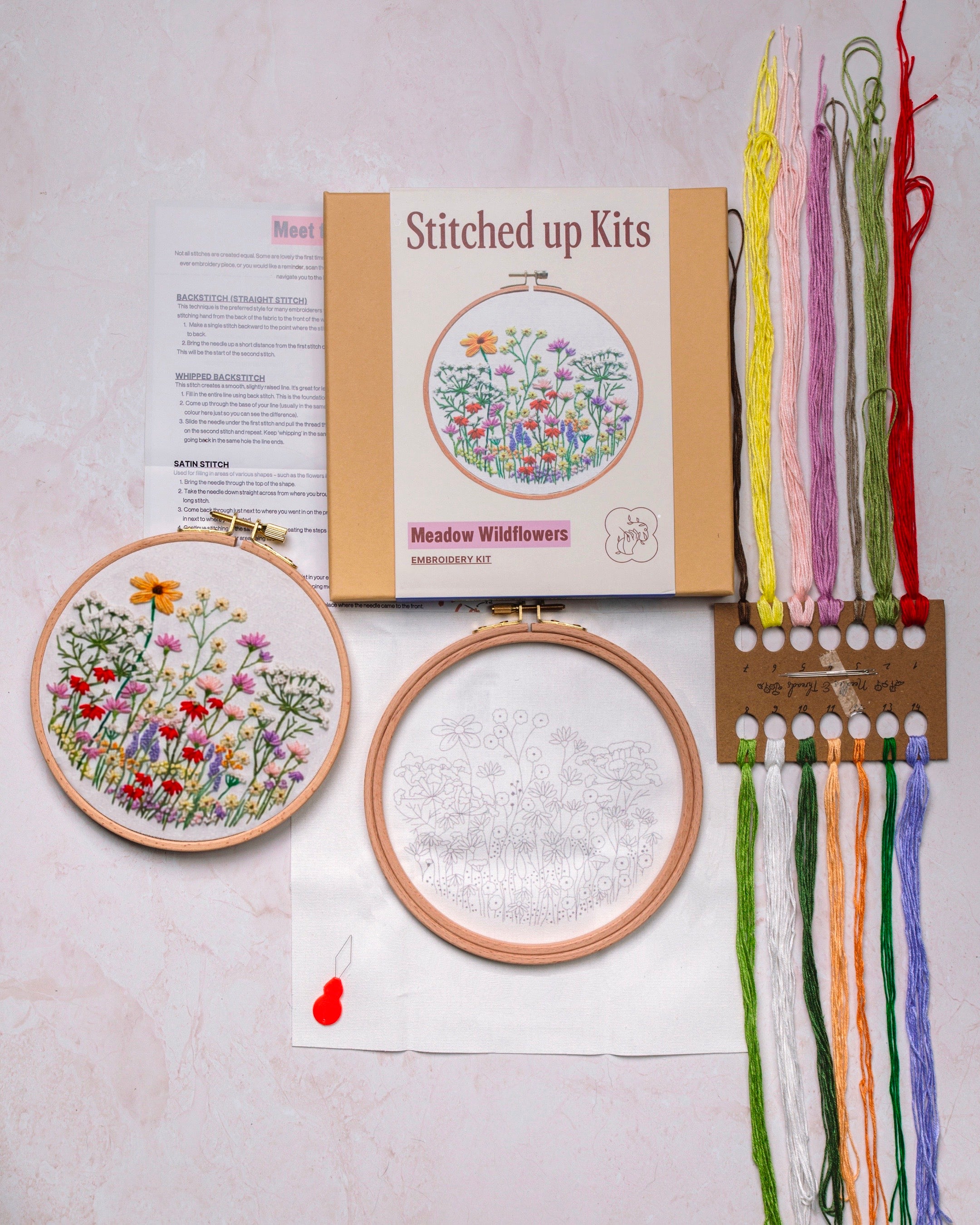 Meadow Wildflowers Embroidery Kit