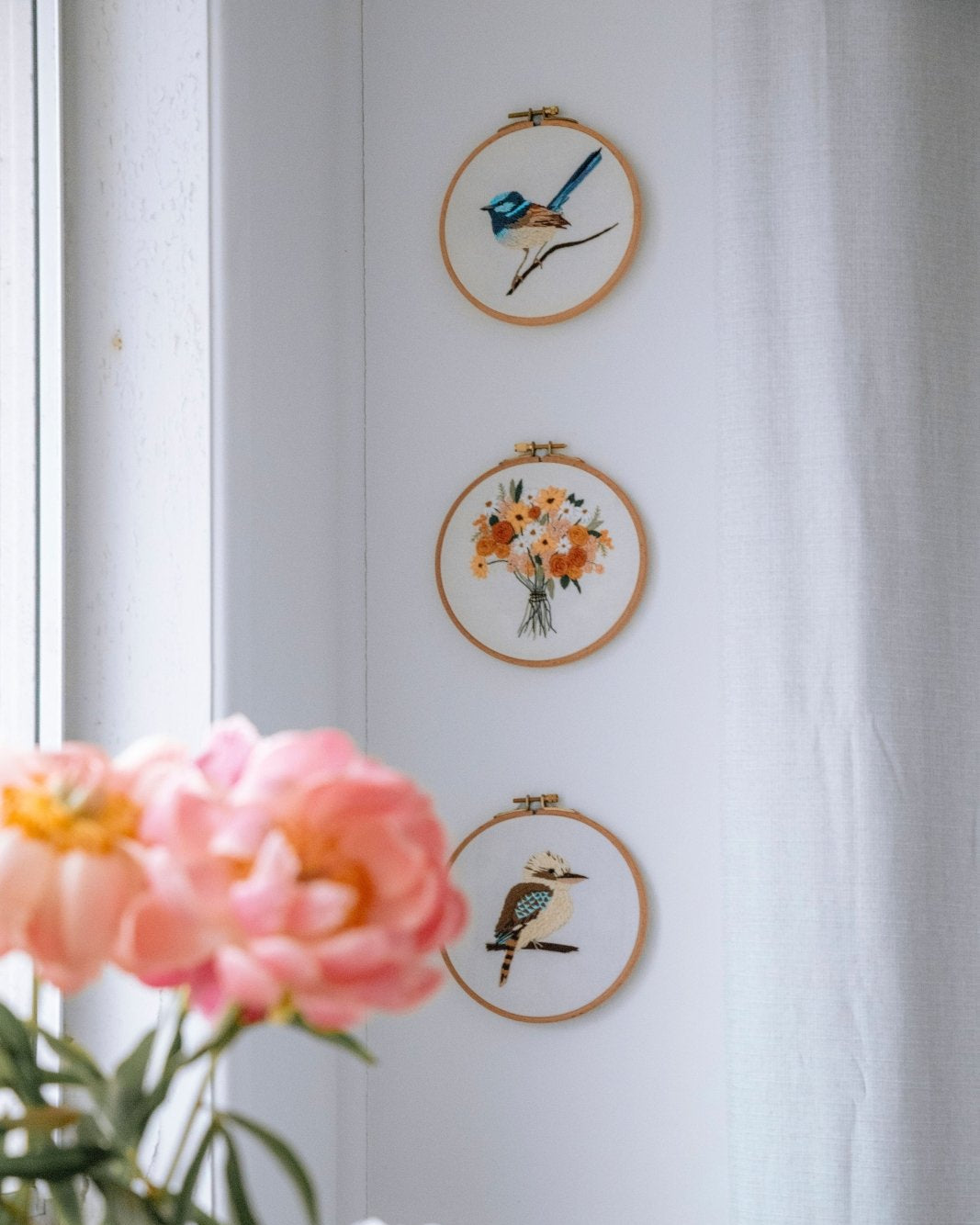 Blue Wren Embroidery Kit - Stitched Up Kits