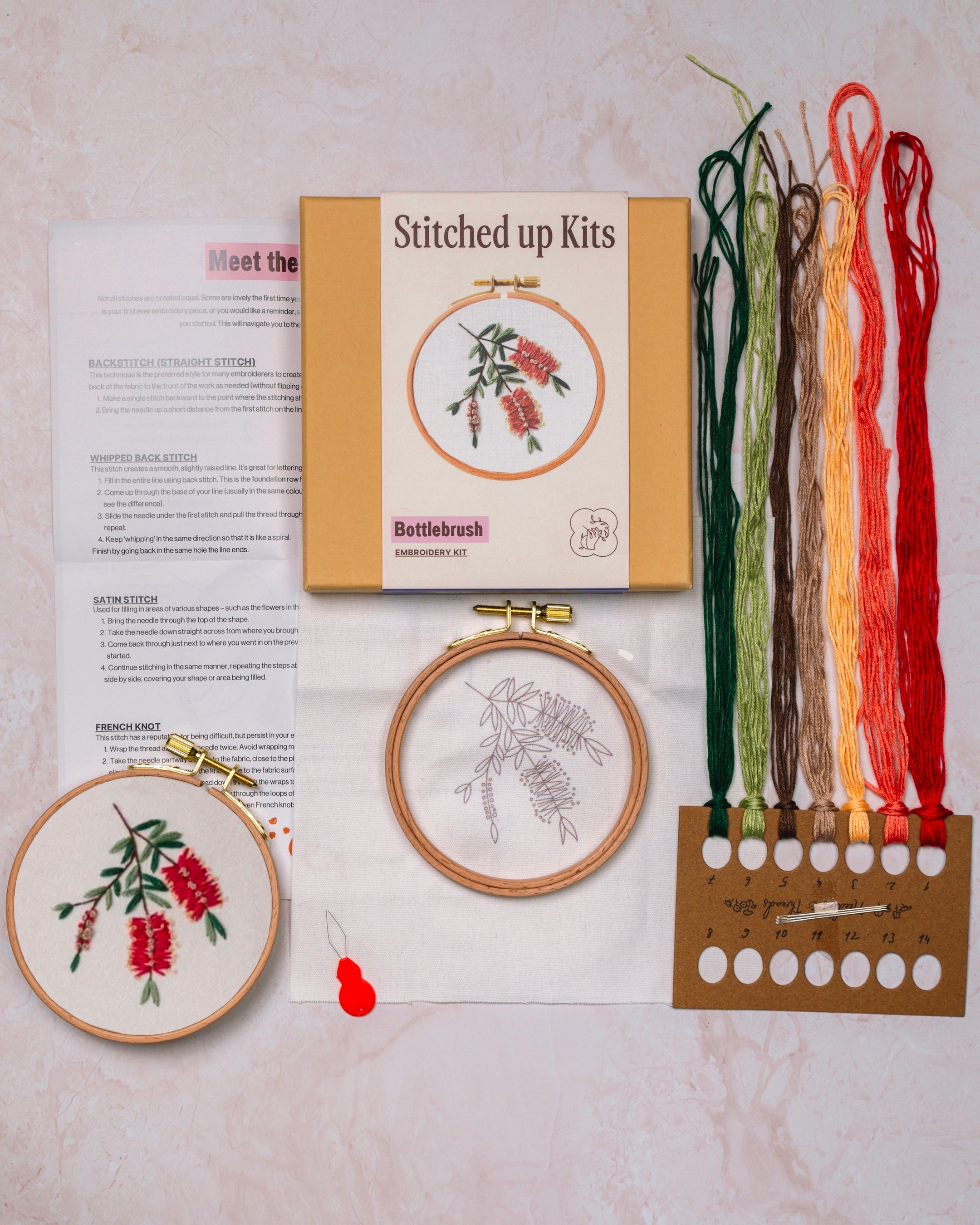 Bottlebrush Embroidery Kit