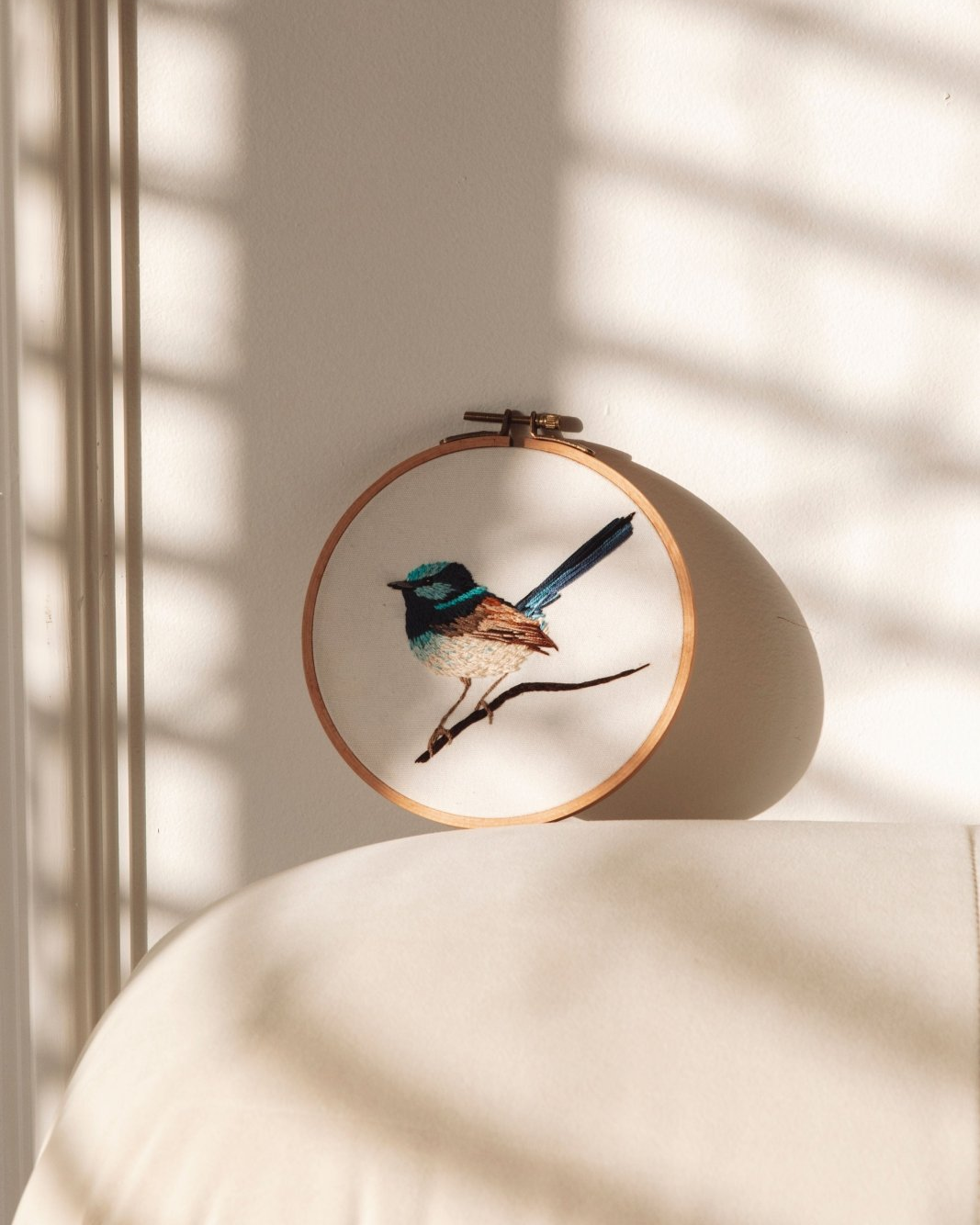 Blue Wren Embroidery Kit