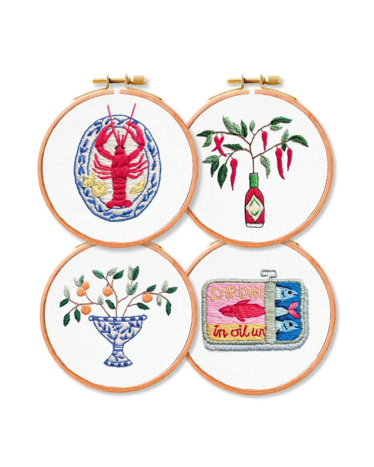 Italian Minis Embroidery Kit Bundle | 4 Mini Kits